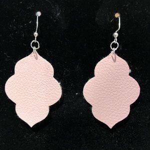 Faux leather earrings!
